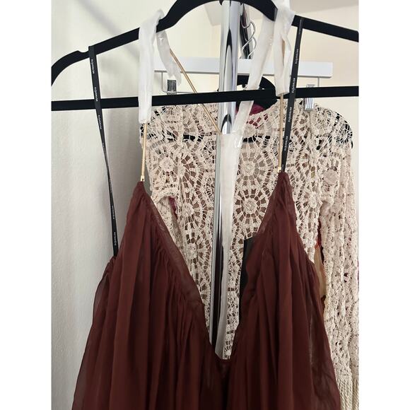 retrofete Arlet Chiffon Dress in Chestnut - Picture 10 of 16
